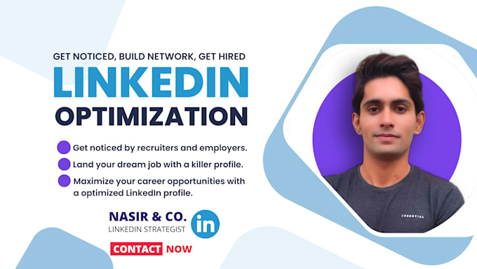 Create and professionally optimize your linkedin profile by Nasir_10 ...