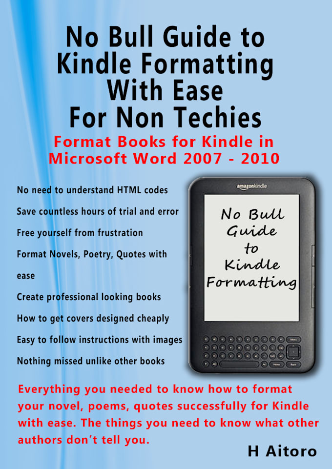 How to convert your ebook to the amazon kindle format correctly by