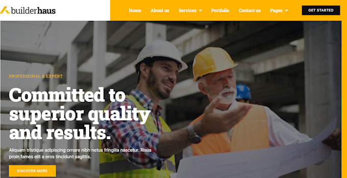 create a handyman website or construction website