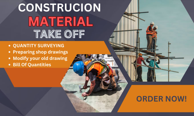 Prepare the shop drawings and quantity surveying for all items in the