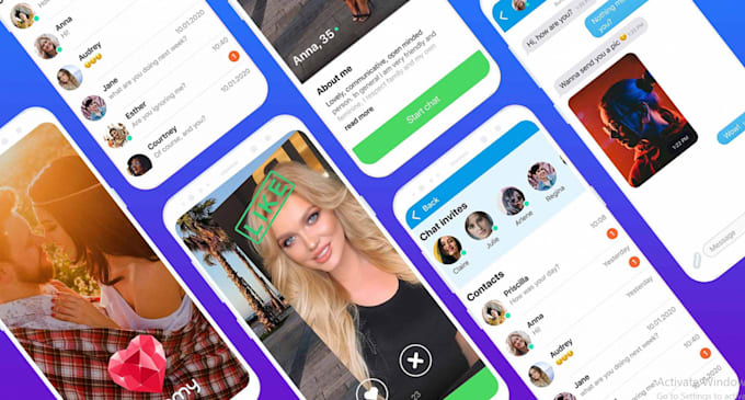 develop dating app, adults app, tinder app hinge app, and bumble dating website