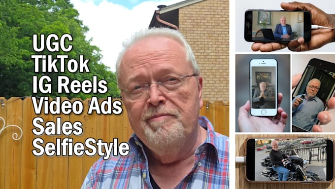 create user generated content senior male ugc actor for tiktoks reels ads videos