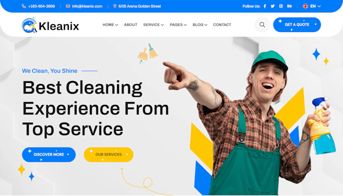 cleaning service website with booking koala, booking koala website, bookingkoala
