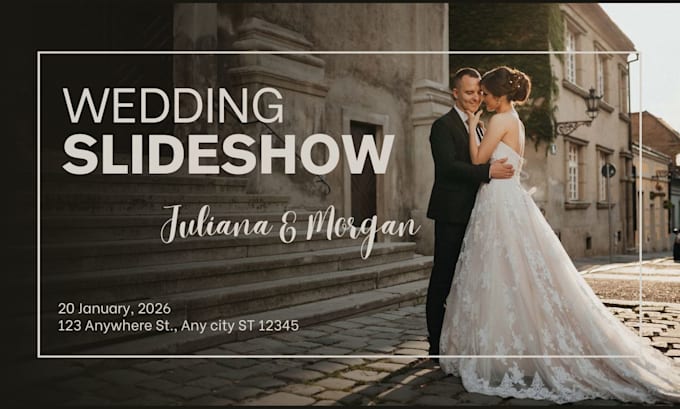 make a trendy wedding slideshow for you
