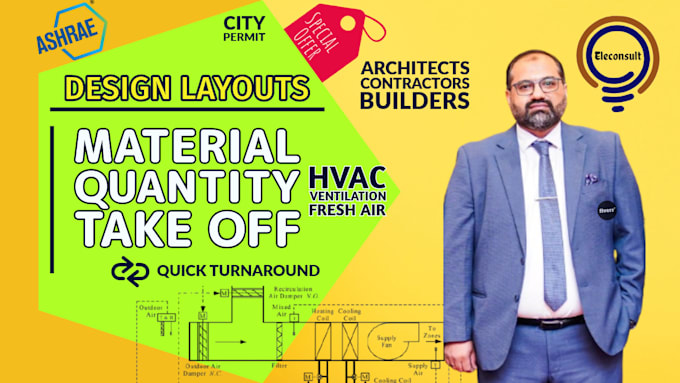 do hvac design, load calculation, boq for city permits