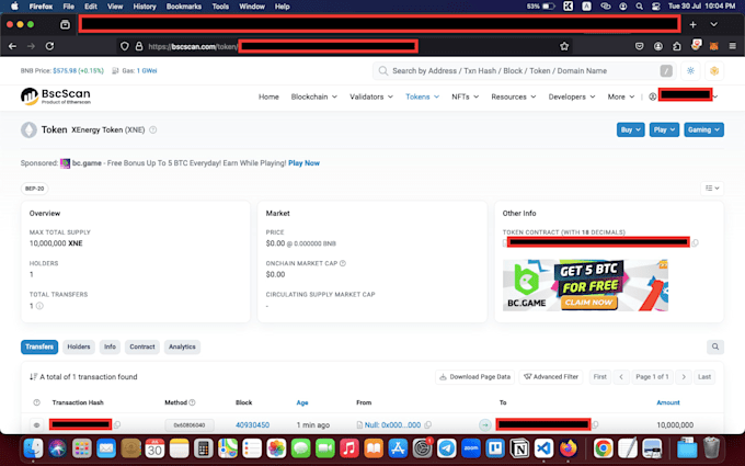 create erc20 or bep20 crypto tokens