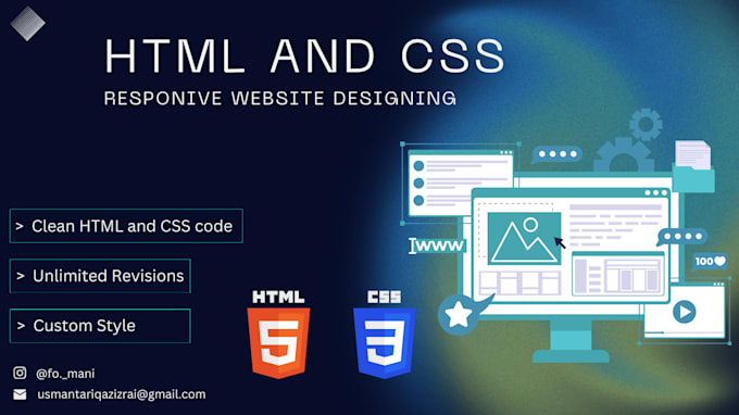 Create responsive html and css web designs by Usman_here90 | Fiverr