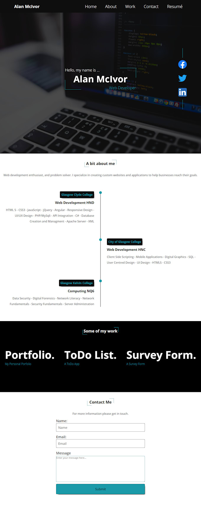 Create a visually appealing web site and or web app by Alanmcivor | Fiverr