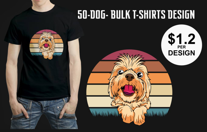 Do a custom bulk trendy t shirts design bundle for your pod