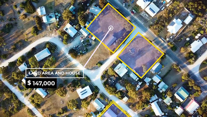do real estate drone video with motion graphics