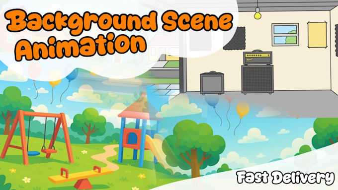 create 2d kids background animation