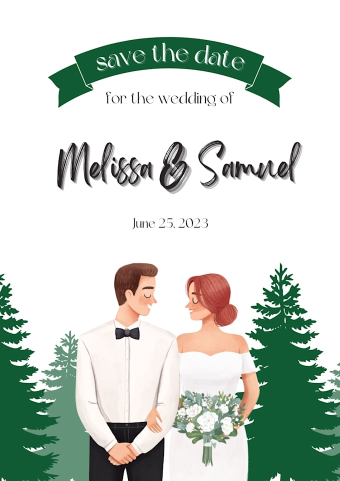 Do custom wedding invitation, baby shower invitation by Adam_op Fiverr