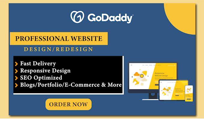 develop responsive godaddy website professionally