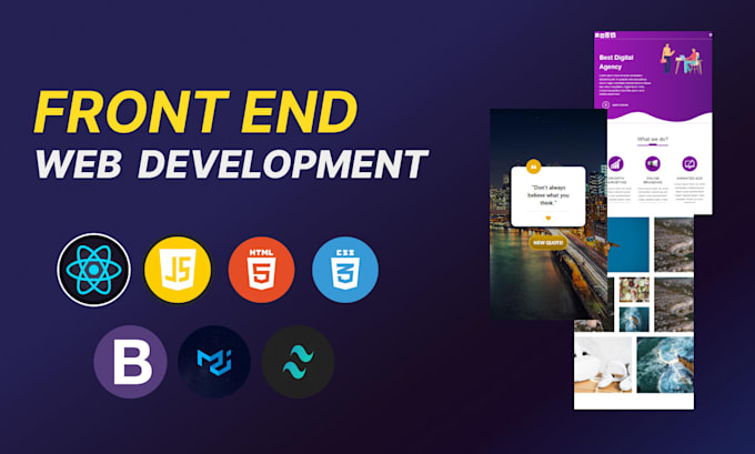 Be your front end web developer using html,css, bootstrap javascript ...