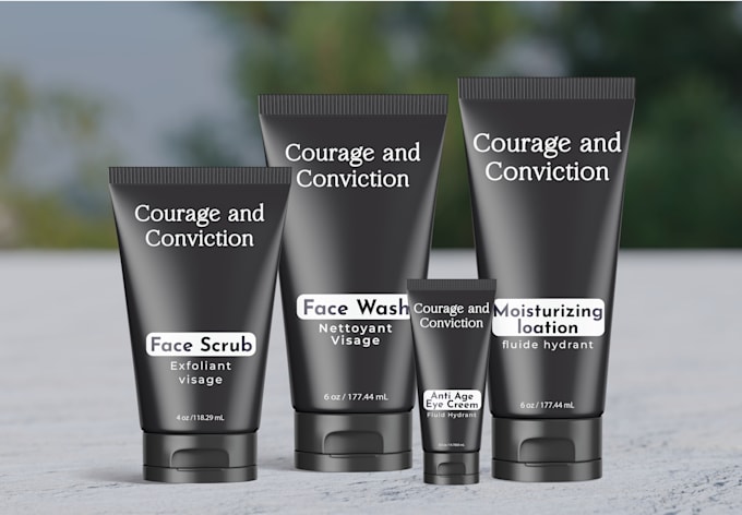 create, cosmetic, skincare, packaging label design