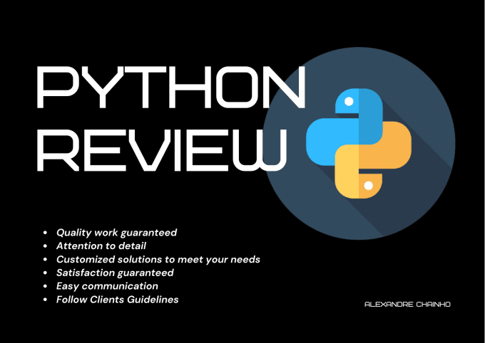 Review your python code by Alexchainho | Fiverr