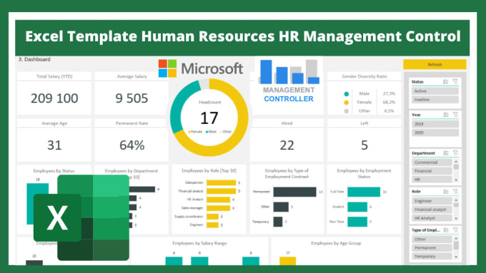 Design human resource management excel template by Hrservicepro Fiverr
