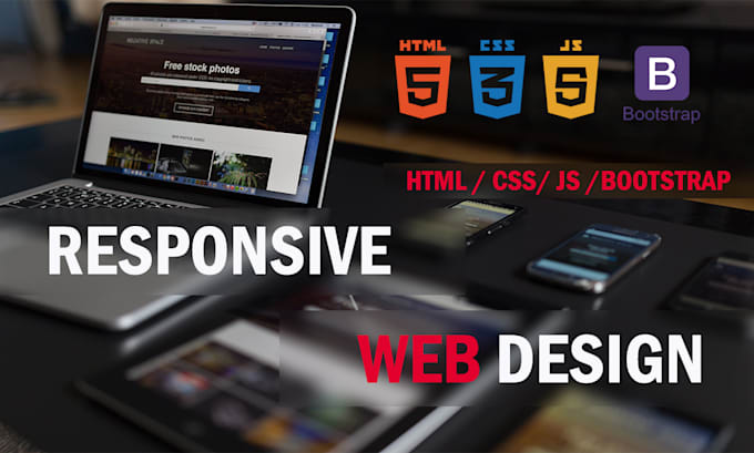 Design responsive websites with html css javascript bootstrap by ...
