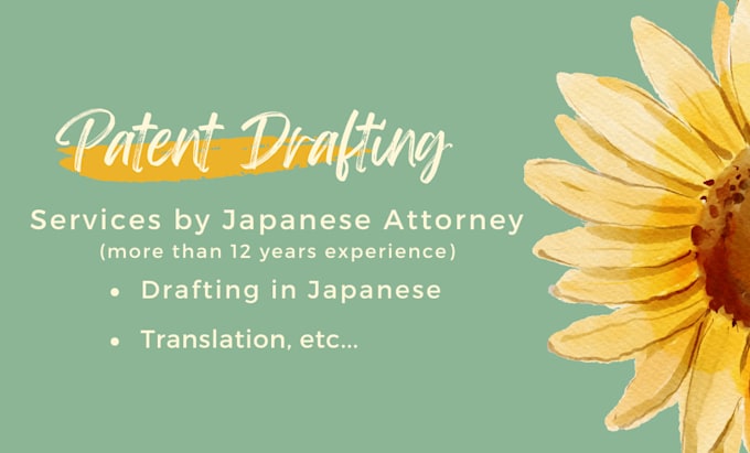 draft japanese patent documents from your english documents