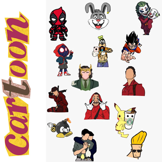 Draw cartoon characters illustration by Areebak32 Fiverr