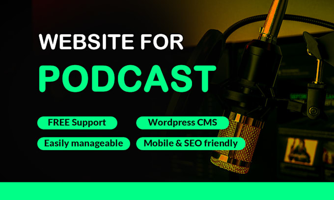 create a professional podcast website or landing page