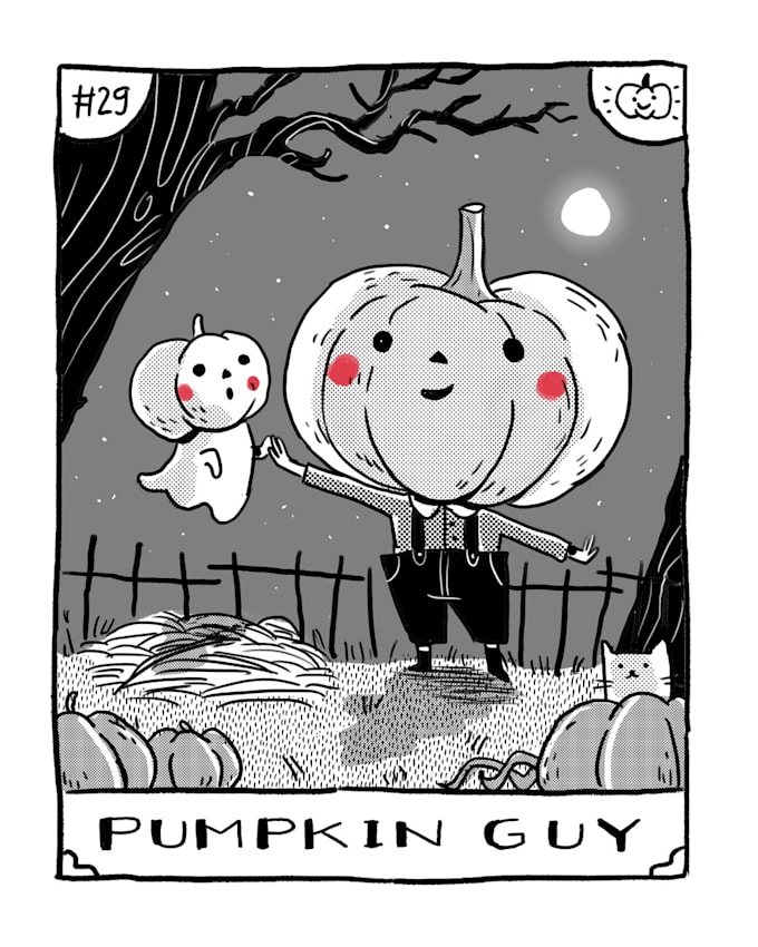 Make unique black and white childrens book illustrations by Henkillus