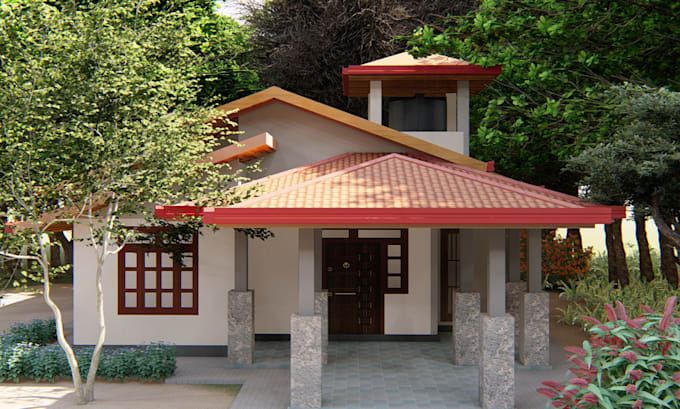 do architectural 3d exterior house design and rendering