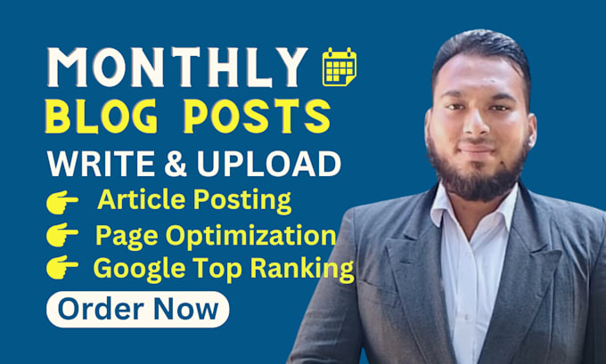 upload blog post, content upload and article posting  as VA