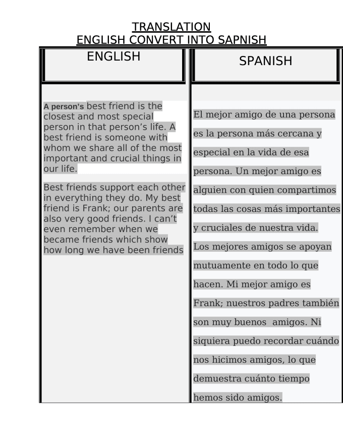 Translate from english to spanish or spanish to english by
