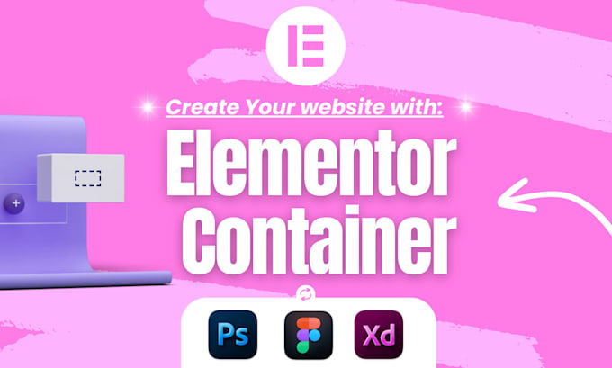 create or convert websites with elementor container, flexbox