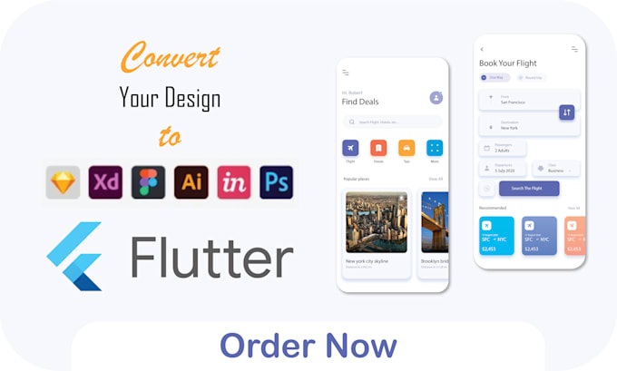 convert figma, xd and PSD to responsive flutter app
