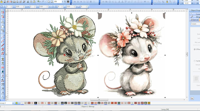 do embroidery digitizing into dst, 3d puff, pets, images