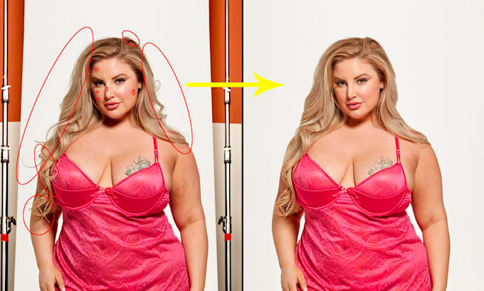 remove flyaway hairs, stray hairs ,blemishes, extend background
