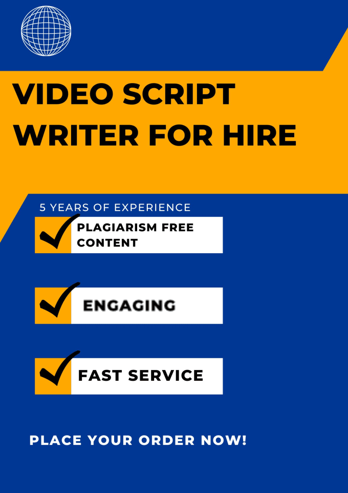 Be your professional movie scriptwriter for youtube videos by
