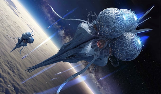 Create spaceship or scifi concept art for you by Beaopow | Fiverr