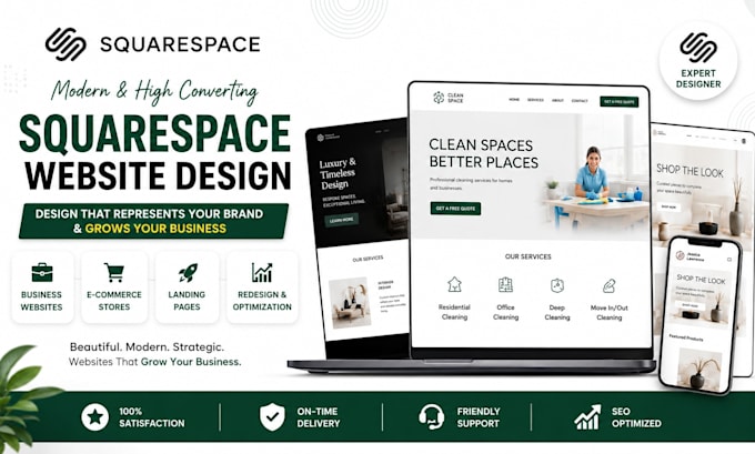 design and develop squarespace website