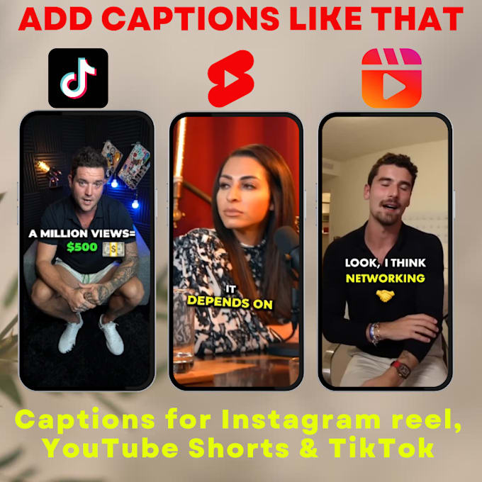 Edit instagram reels, tiktok youtube shorts with subtitles captions by ...