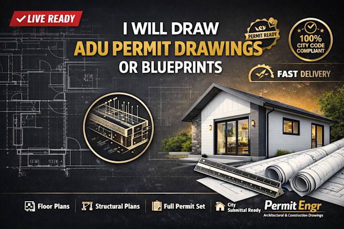 draw adu permit drawings or blueprints