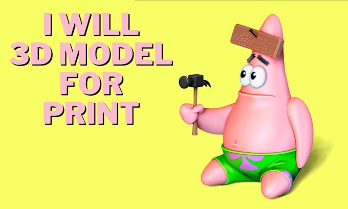 do 3d character or model for printing