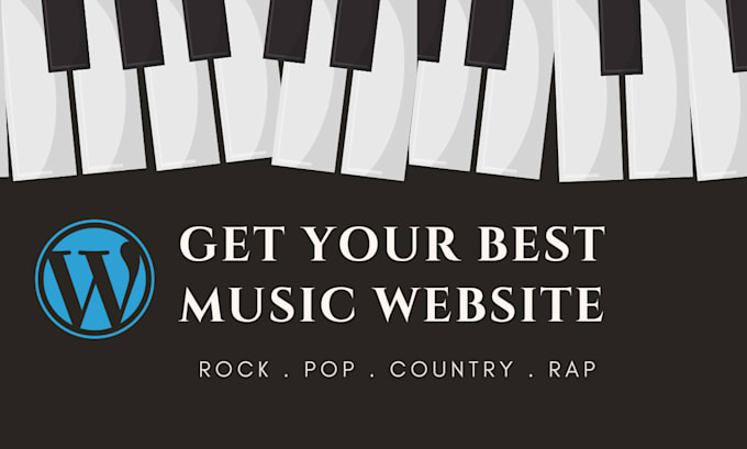 design a responsive music artist website bands, djs, producers