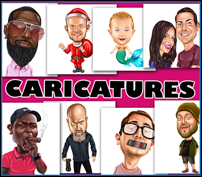 Draw Digital Caricature Portraits From Photos By Manoms