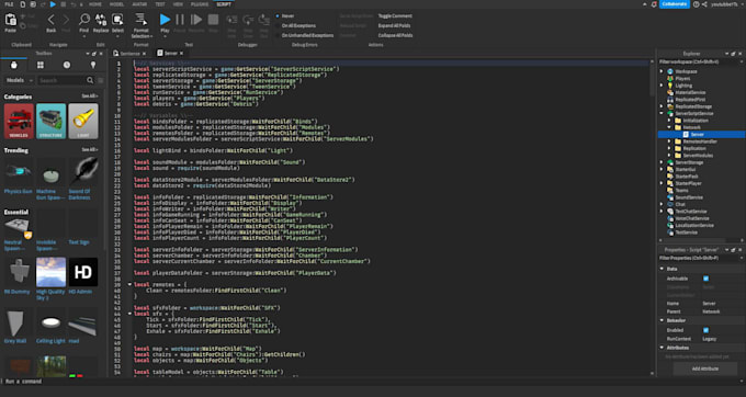Write you lua code for your roblox game python,html,css by ...