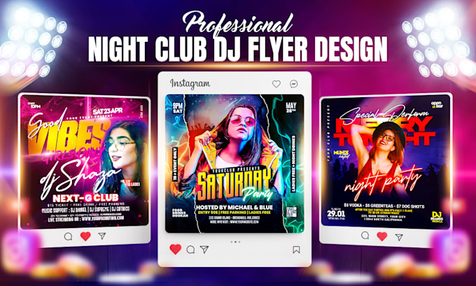 create attractive summer, nightclub, party flyer,  and event flyer design