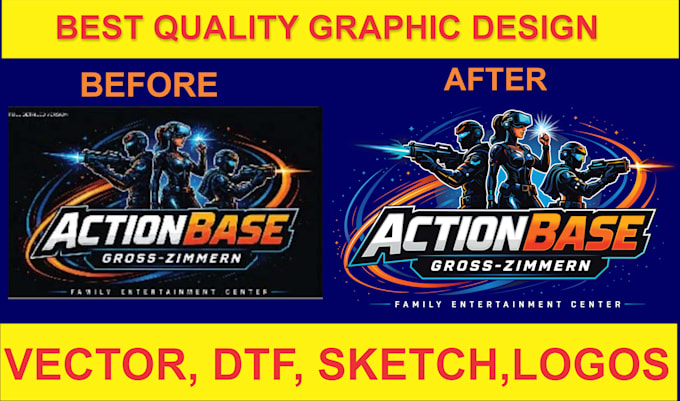 do vector tracing, convert logo or image to vector, and ,dtf