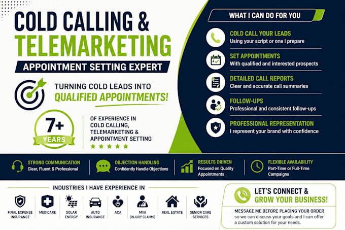 do b2b and b2c cold calling and appointment setting
