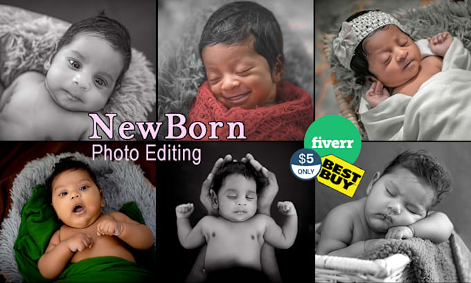 do newborn photo editing and  make them lovely