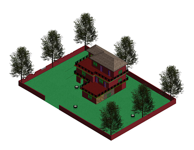 Do floor plans, elevations by revit and render 3d views by ...