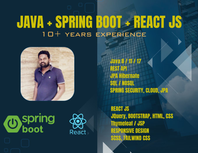 Develop web apps in spring boot react js microservice by