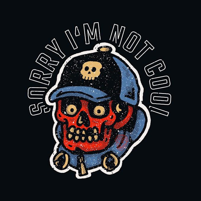 illustration t shirt design using procreate grunge effect