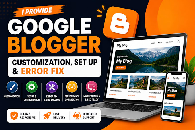 create, customize and fix blogger blogspot website